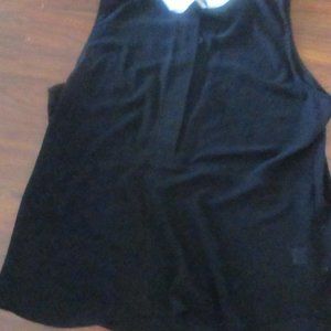 Black Sheer Overblouse sequined collar size L